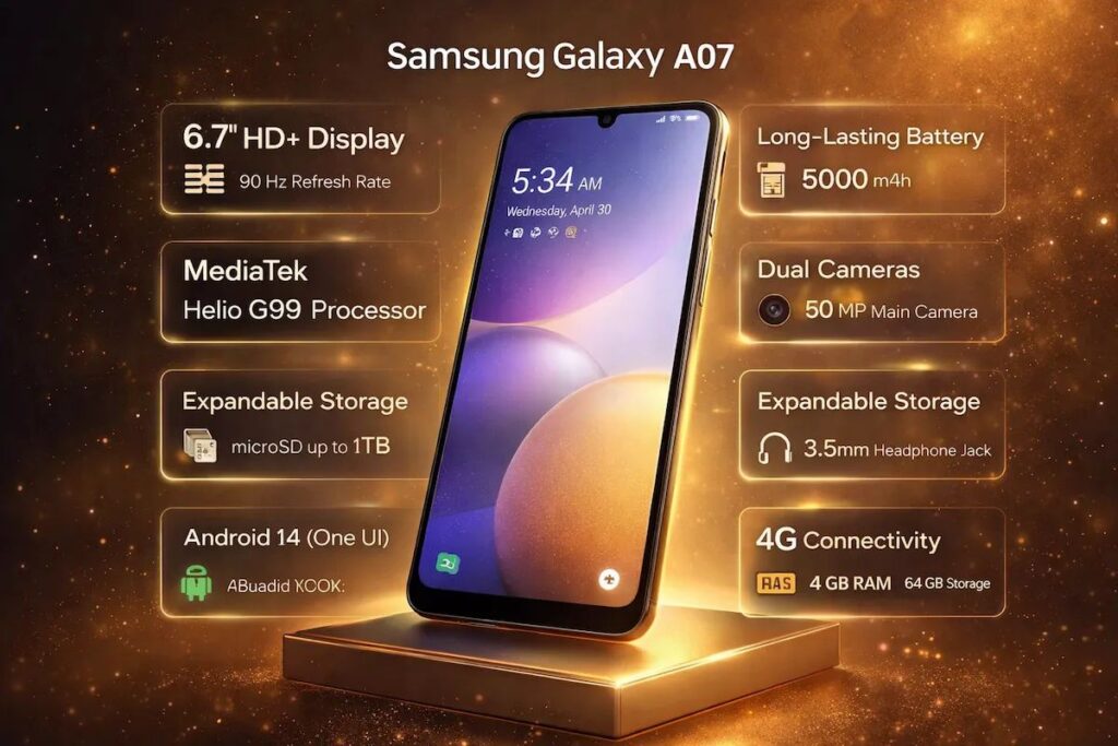 Samsung Galaxy A07 full specifications