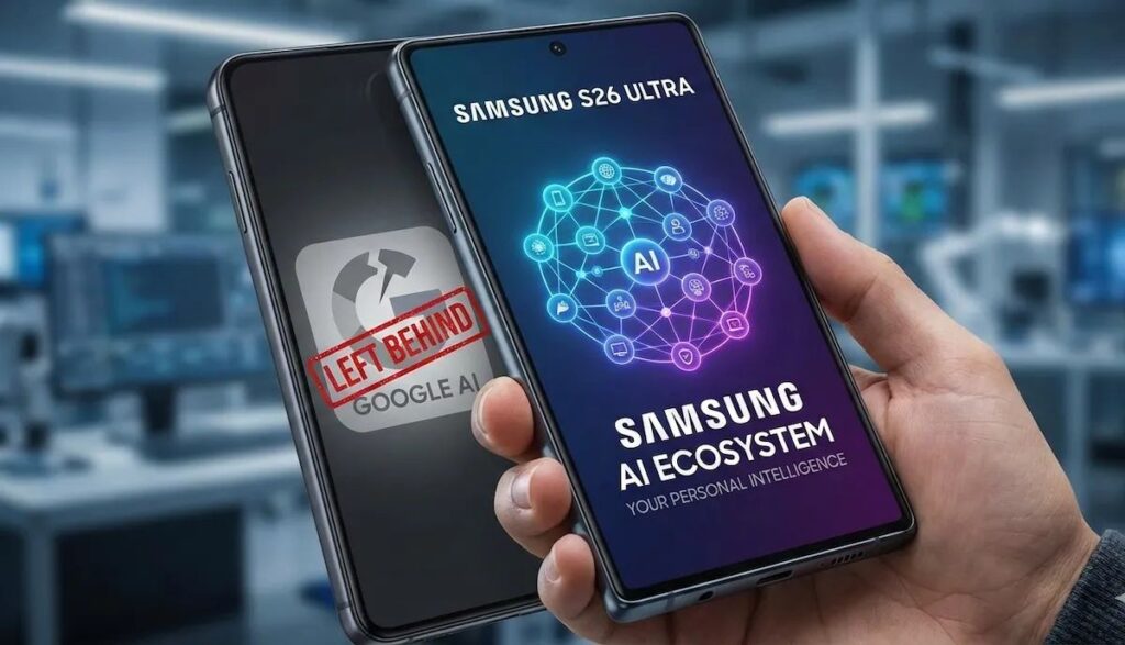 Samsung Galaxy S26 Ultra AI concept render highlighting Samsung-owned artificial intelligence