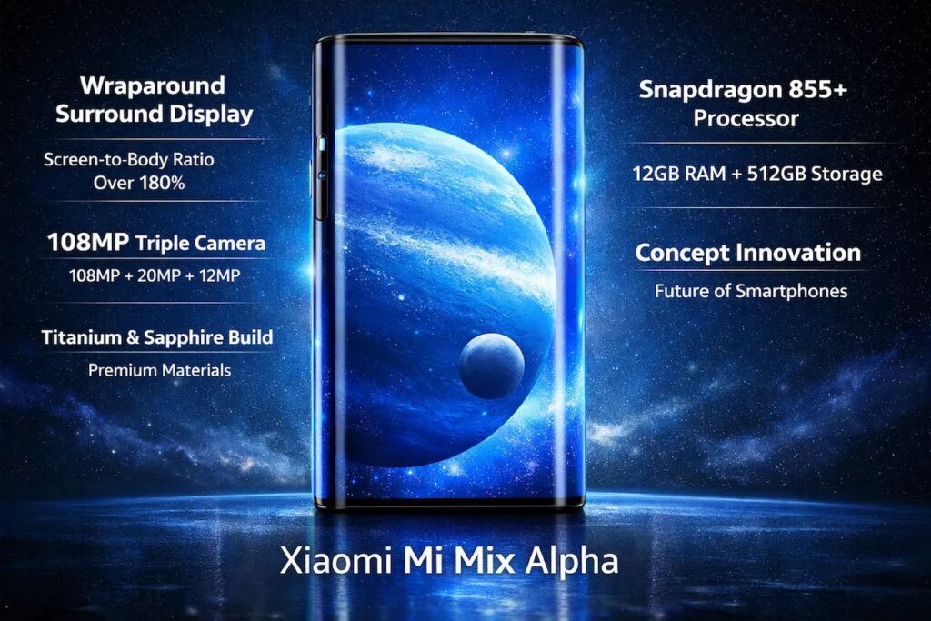 Xiaomi Mi Mix Alpha futuristic wraparound display with all of its specification